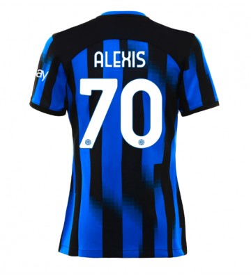 Inter Milan Alexis Sanchez #70 Primera Equipación Mujer 2023-24 Manga Corta